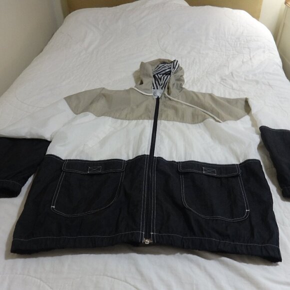 Jennifer Moore Activewear XL, nylon zip up hooded jacket 4 pockets like new - Picture 9 of 14